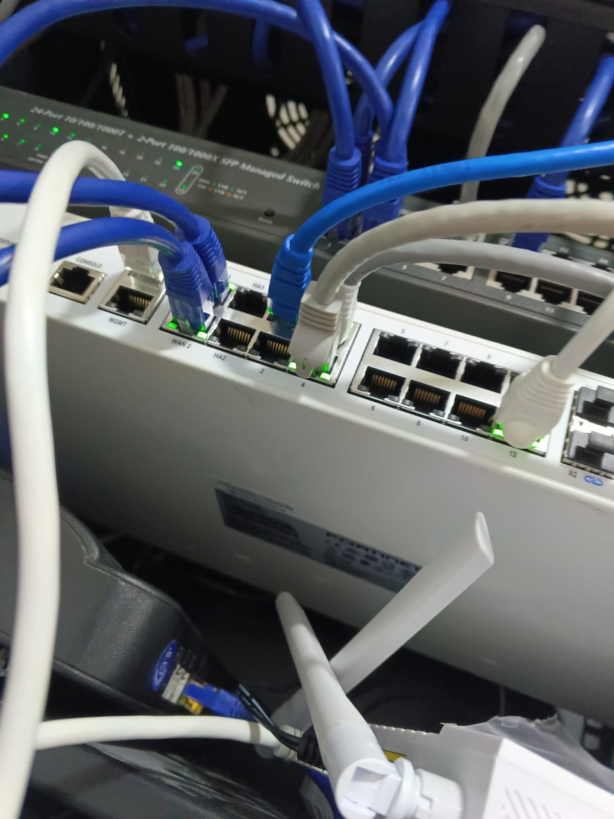 Configuración de switch Fortinet con cableado estructurado